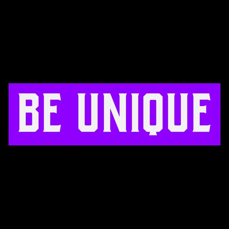BE UNIQUE Design in lila