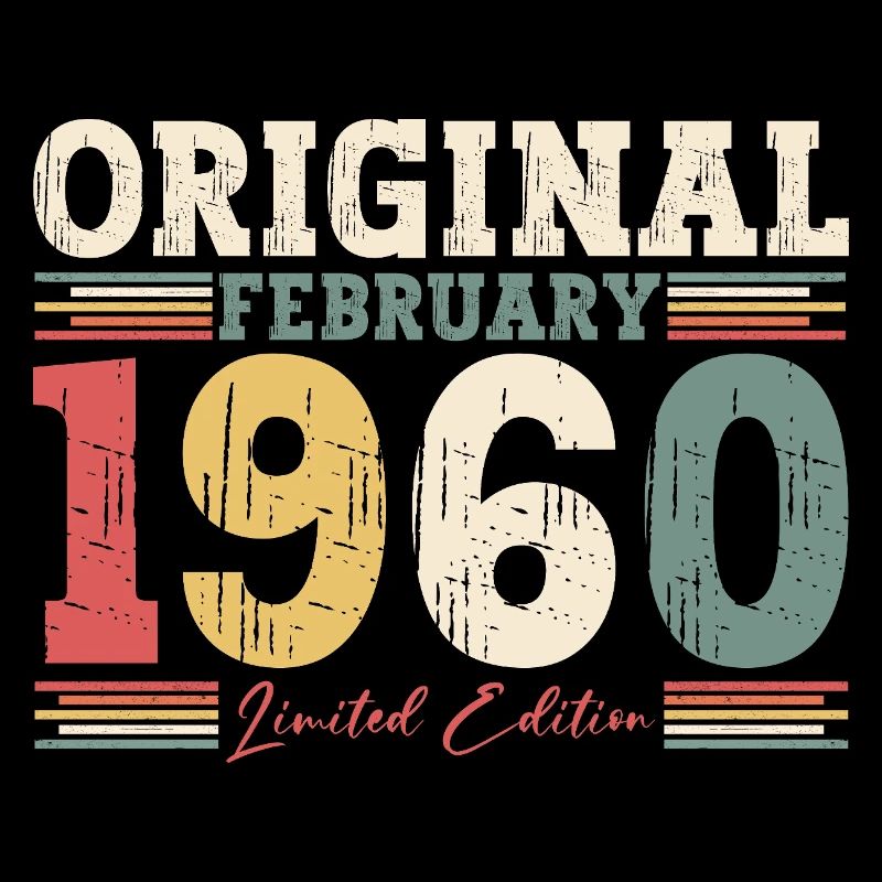 65th Birthday Gift Husband Original February 1960