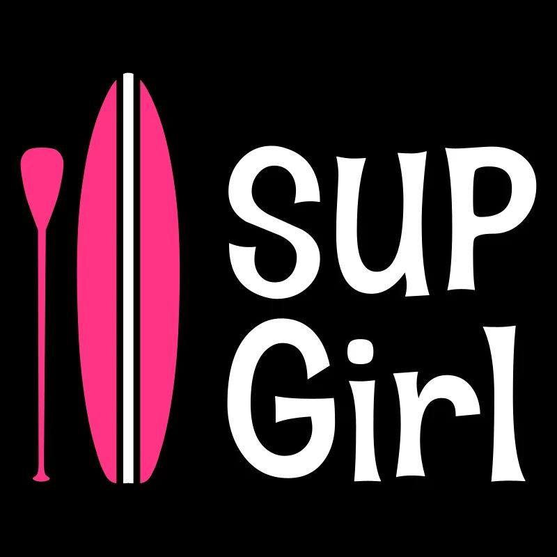 SUP GIRL with SUP board and paddle