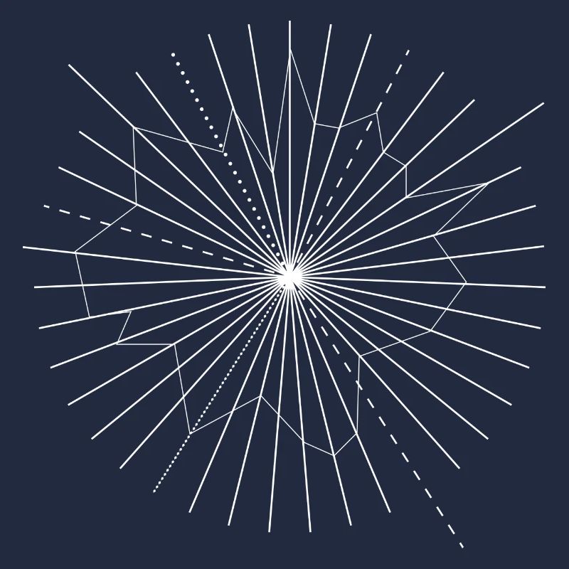 rayons radiaux