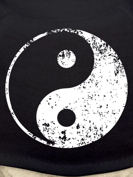 yoga yin yang white