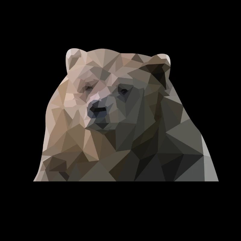 Grizzlybär Polygon Teddybär Geschenk