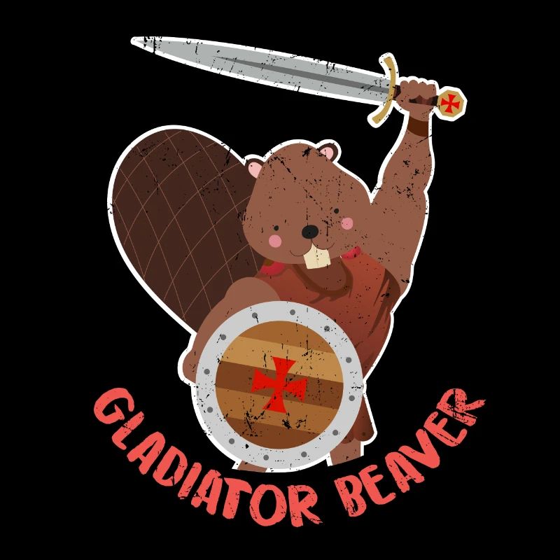 Gladiator Biber Schwert Mittelalter süß Geschenk