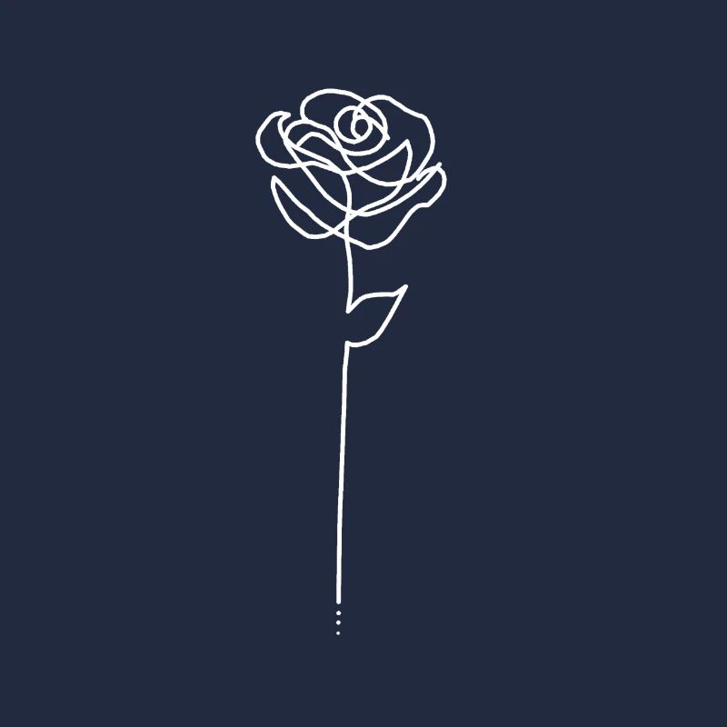 Rose fleur style à la mode