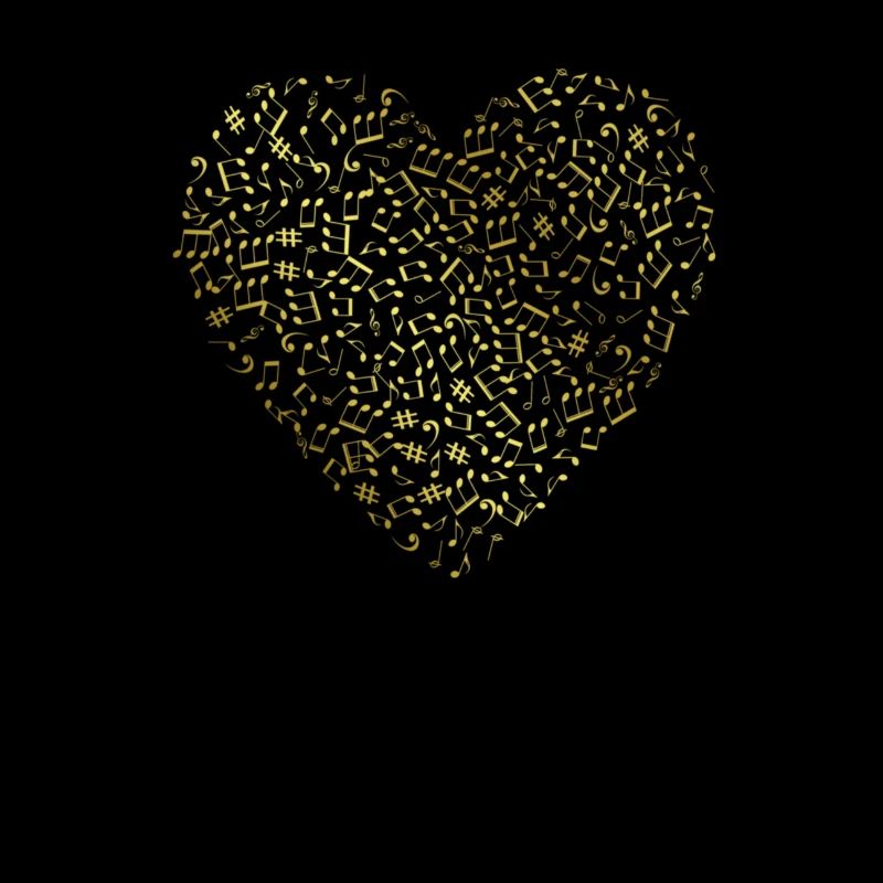 Coeur de notes d'or