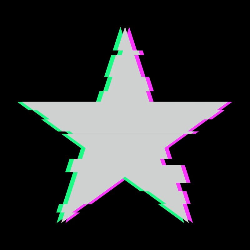 Techno music star gift idea glitch star