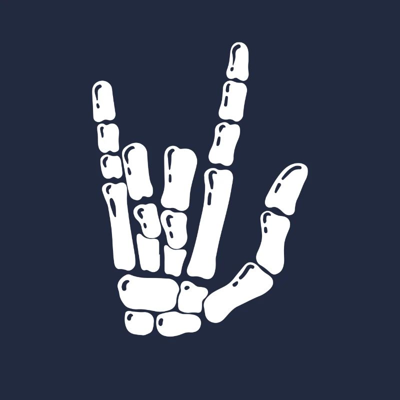 Rock N Roll Bone Hands Punks Cool GIft