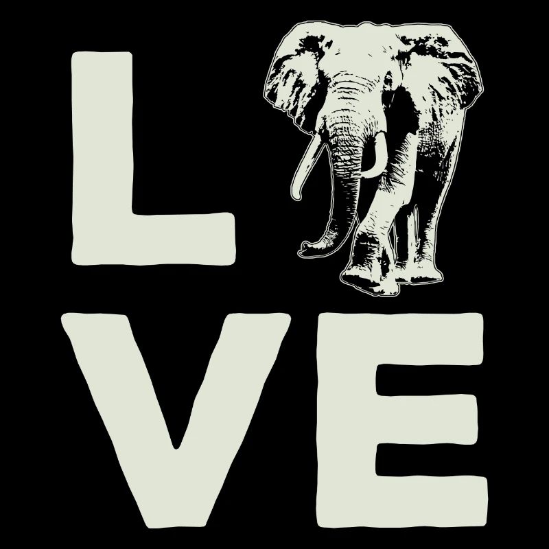 Elefant Liebe Tier Zoo Tierwelt Cooles Geschenk