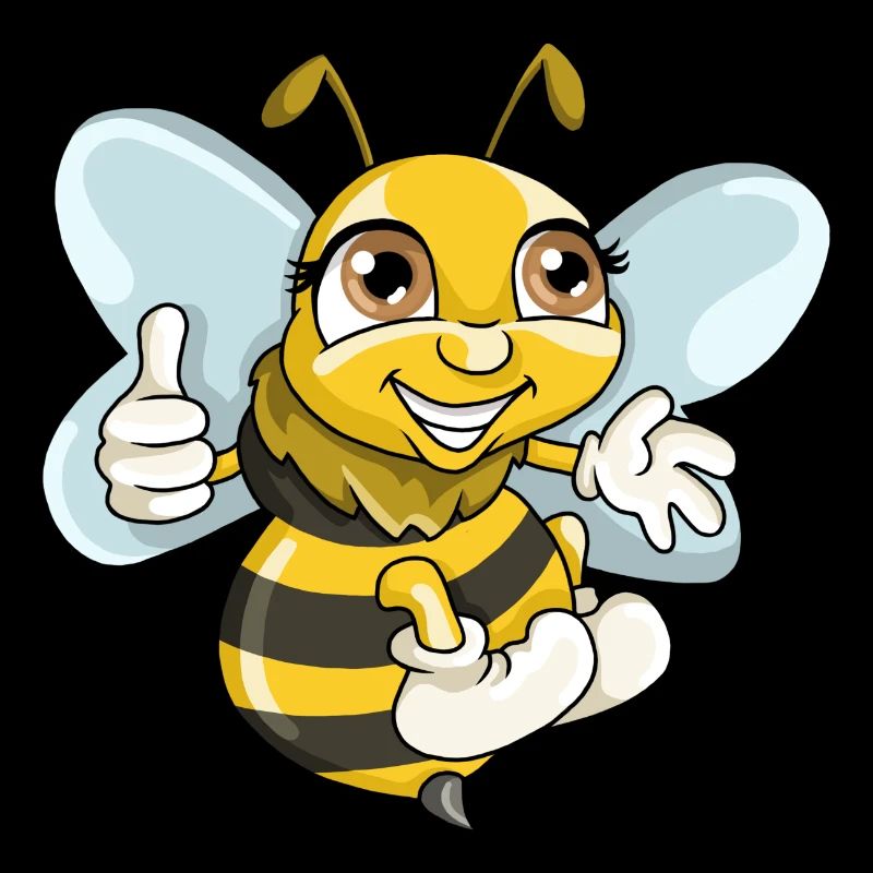 Bande dessinée mignonne illustration de guêpe abeille