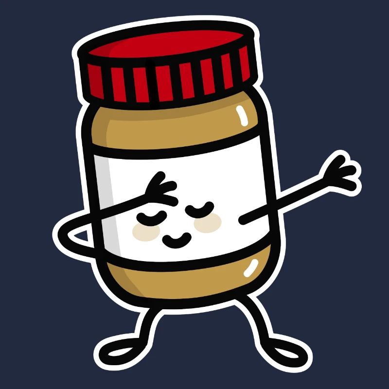 Dab Dabbing peanut butter jar