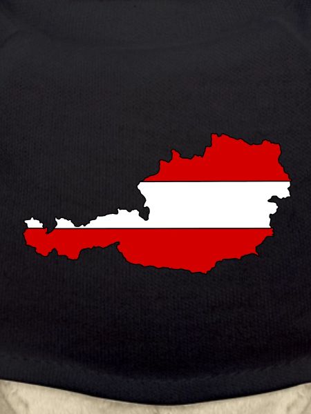 Austria Map with Flag