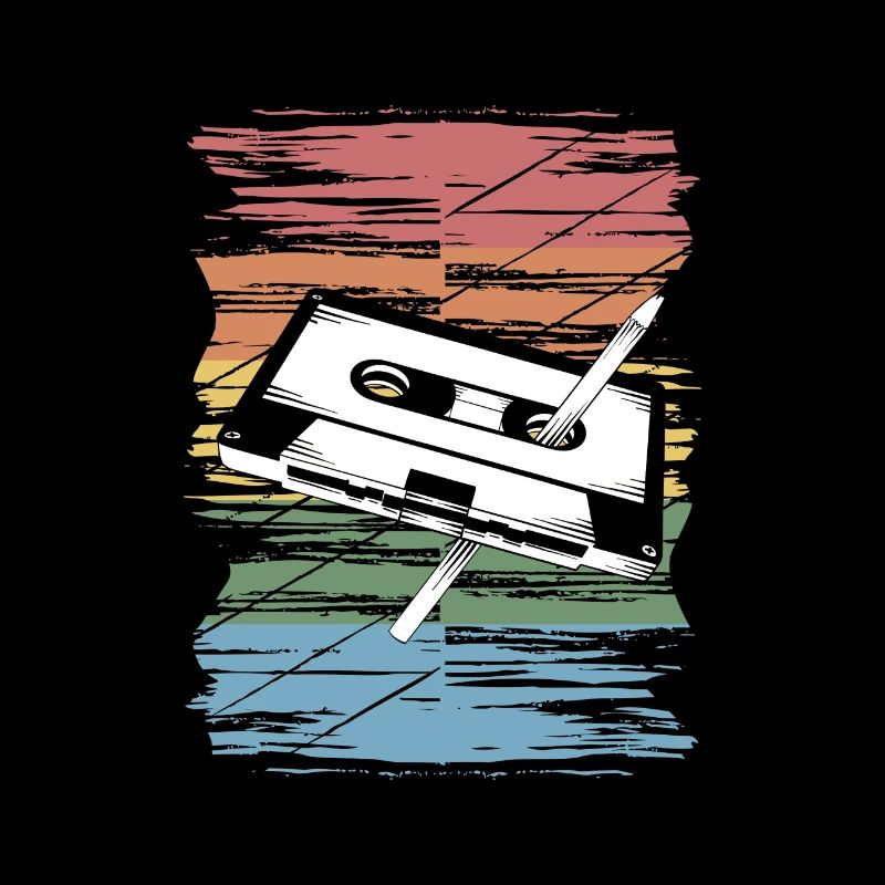 Stylo à cassette rétro vintage graphique original