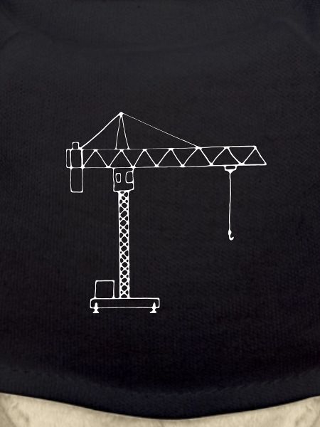 Crane construction site silhouette