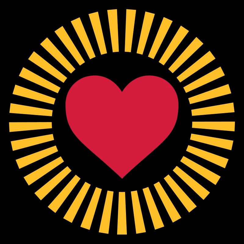 Herz in Strahlenkranz Design