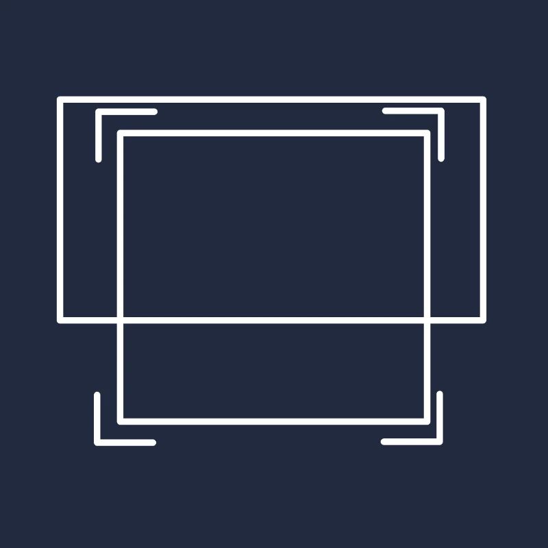 A white frame with lines strokes