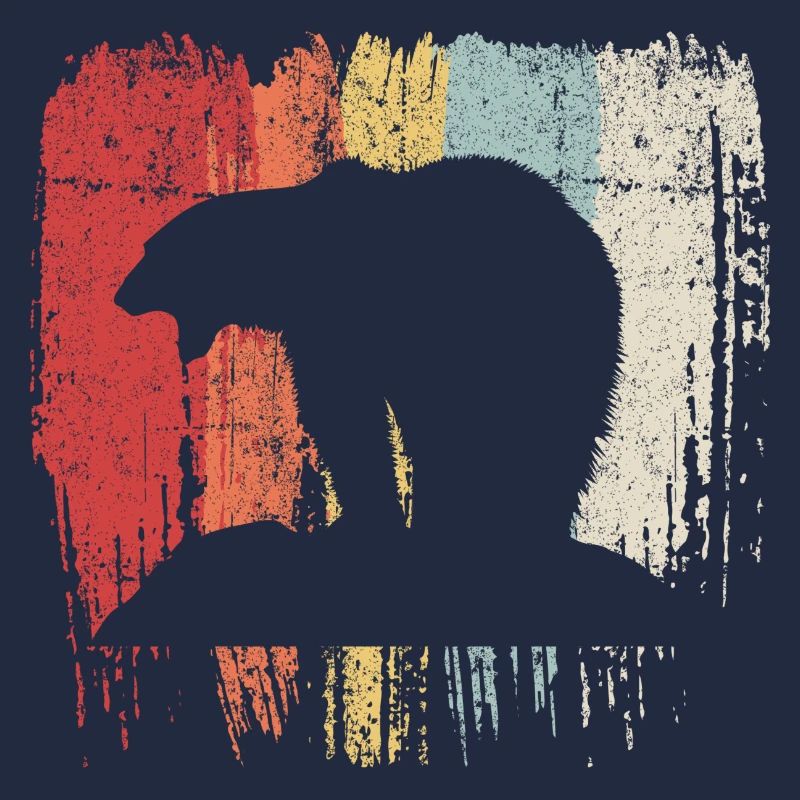 Bären-Regenbogen-Silhouette