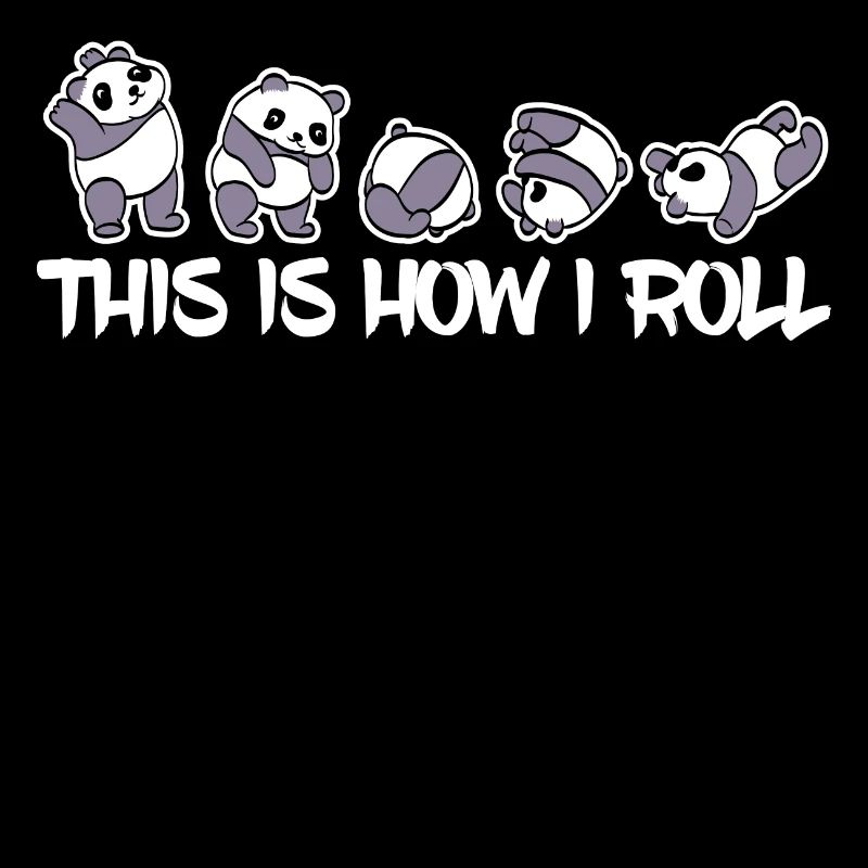 C'est comme ça que je roule T-shirt Pandas mignon