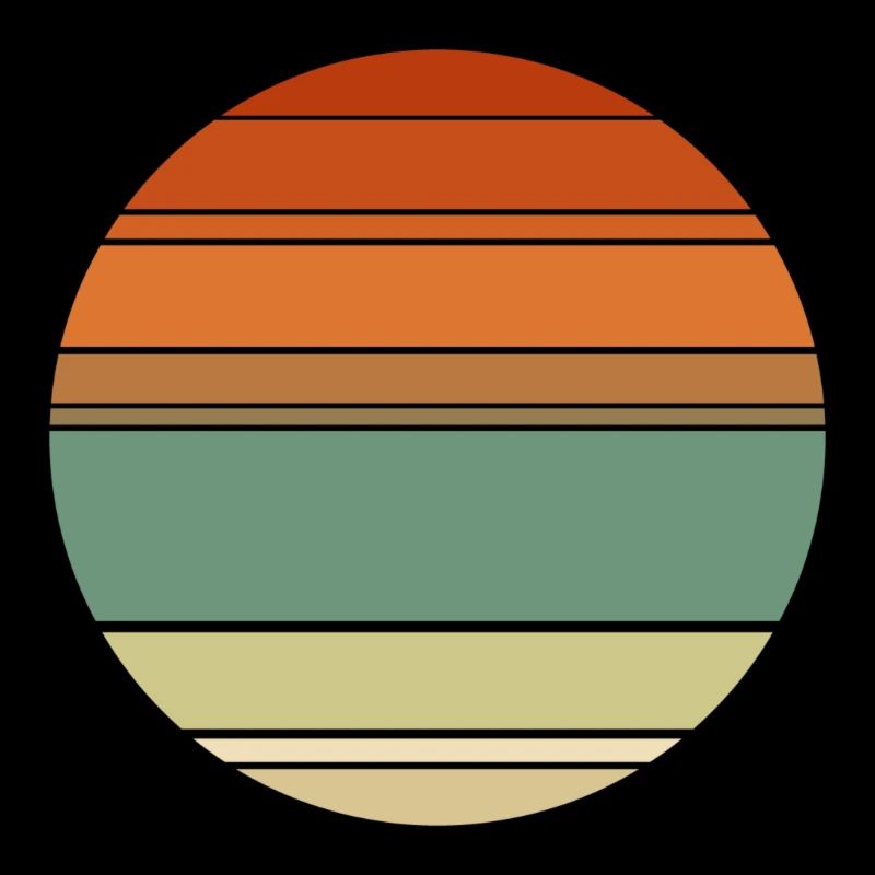 Retro Sunset Hintergrund Kreis