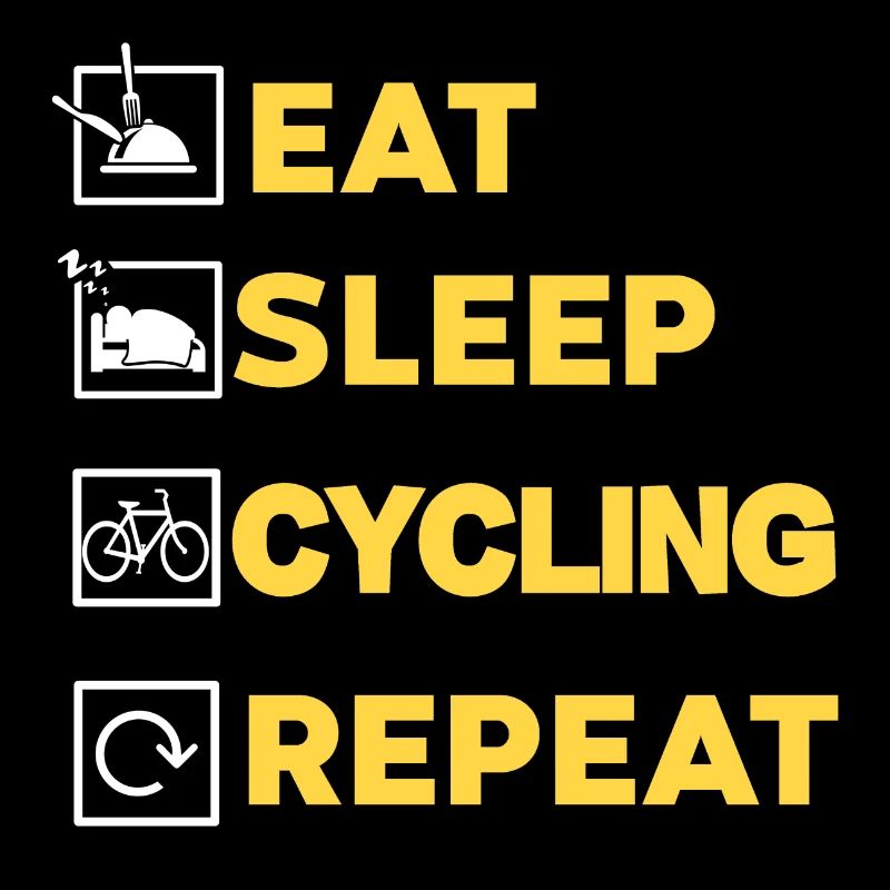 Eat Sleep Cycling Repeat Funny Cycling Designs