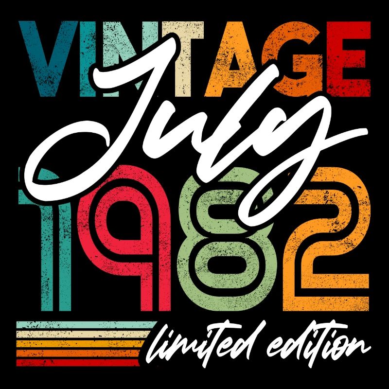 Vintage geboren Juli 1982 Geburtstag Juli 1982