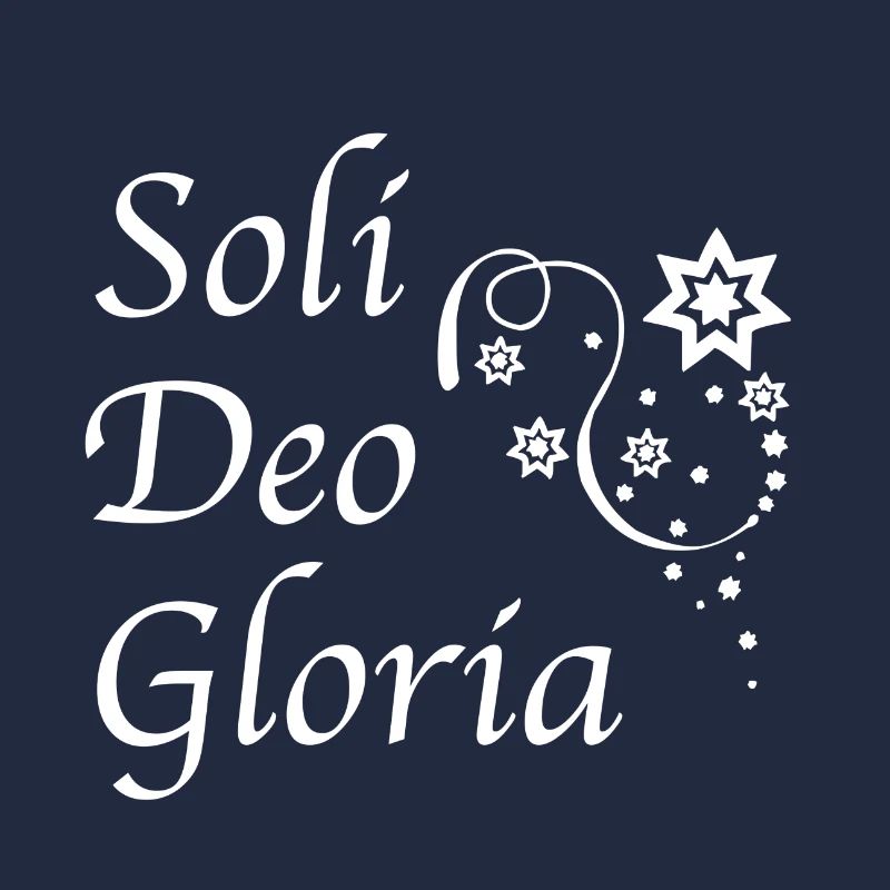 Christian Design Soli Deo Gloria meaning Glory to