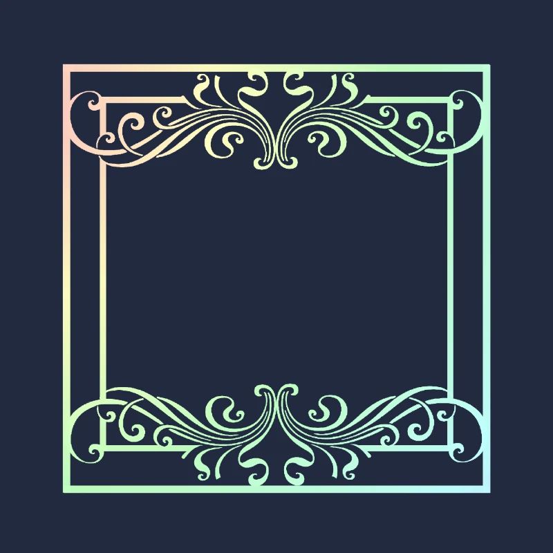Colorful ornaments in the frame line stroke