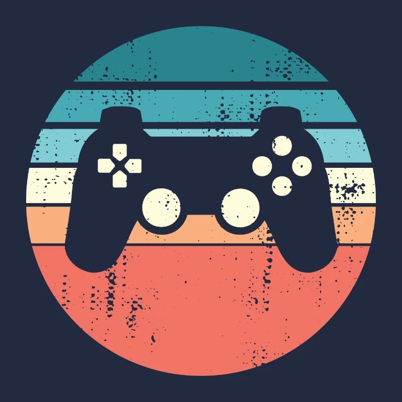 Distressed Console Gaming Controller Sunset