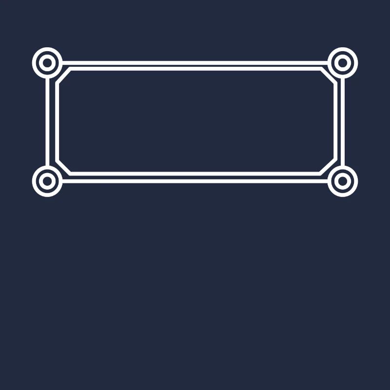 Rectangular frame white round corners