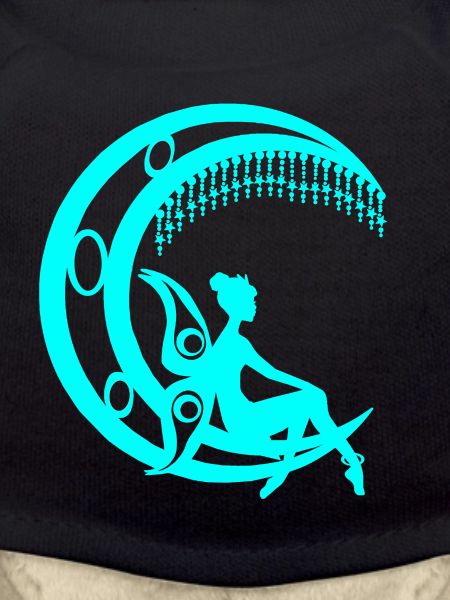 Märchenfiguren, mondsichel elfensilhouette