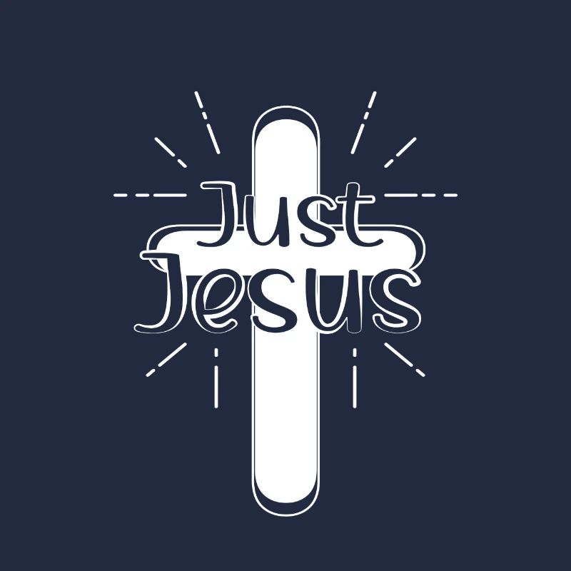 Conception chrétienne Juste Jésus avec une croix dans le