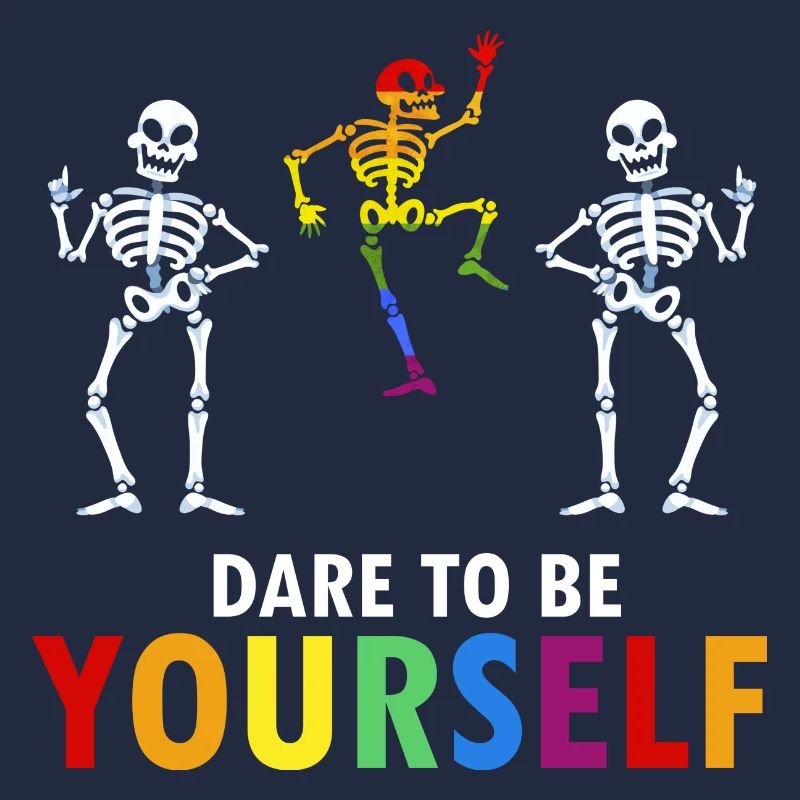 Osez être vous-même Awesome Skeleton Pride Designs