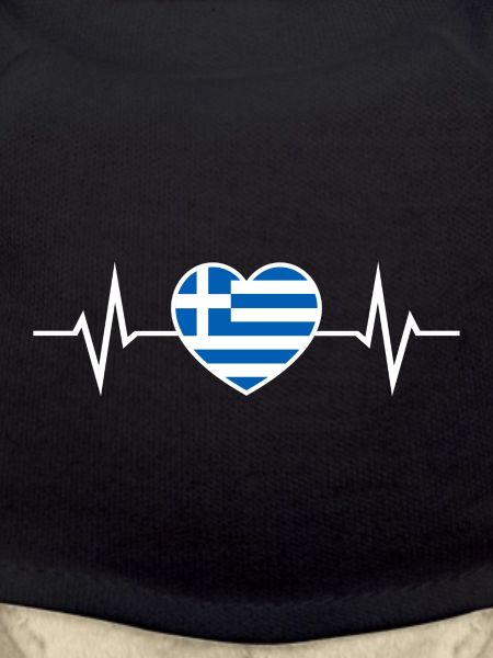 Grèce Heartbeat ECG Drapeau grec