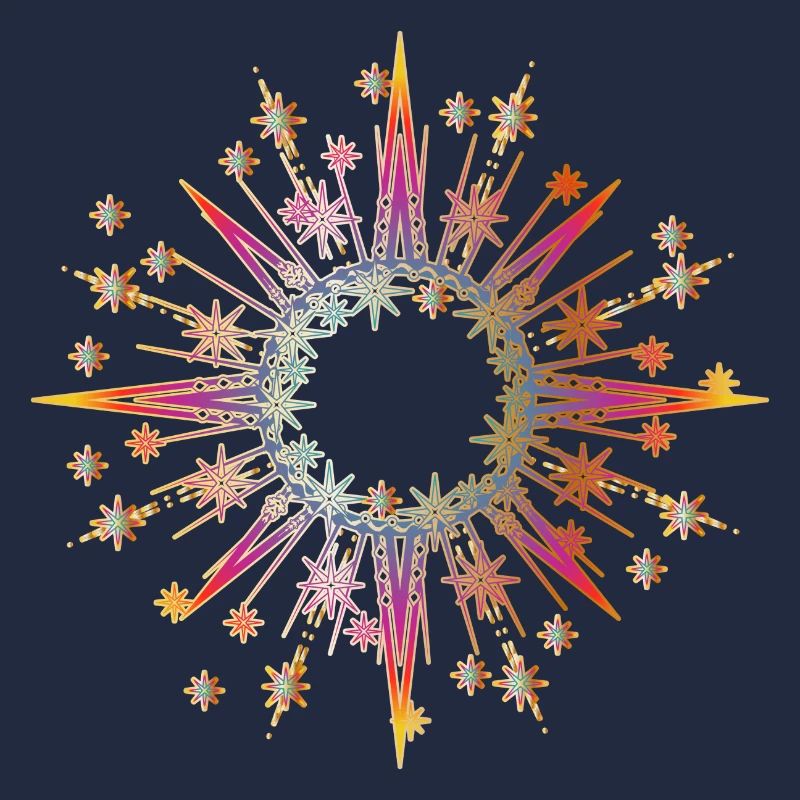 sparkling and shining star as a frame