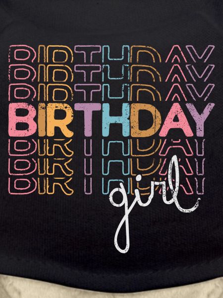 Graffiti de fille d’anniversaire néon