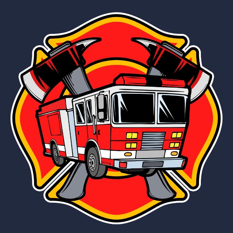 Fire brigade fire engine lifesaver extinguishing work