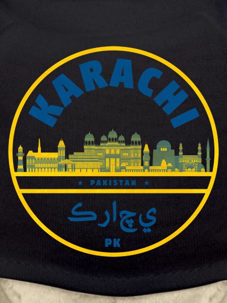 Karachi Skyline Emblem Pakistan