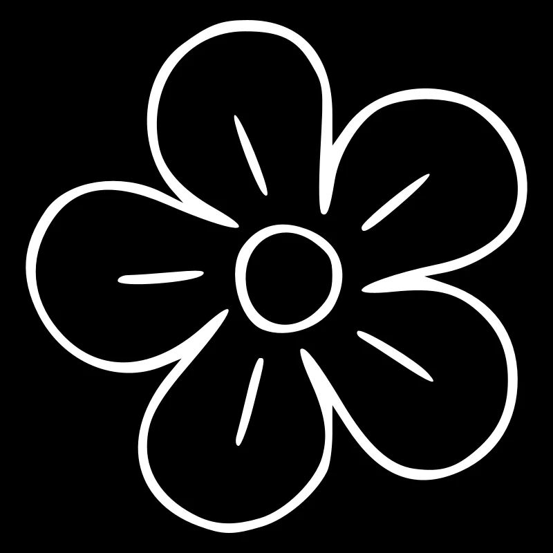 Flower drawing nature sketch white