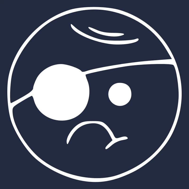 Emoji sketch eye patch white