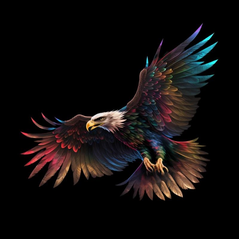 EAGLE IN FLIGHT - WINGS IN THE WIND