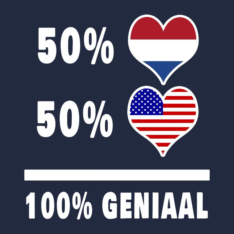 Drapeau 100% Genius des États-Unis et des Pays-Bas