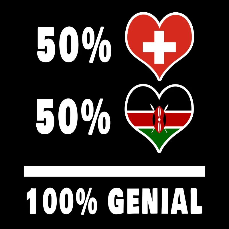 Kenya et Suisse 100% Drapeau Génial