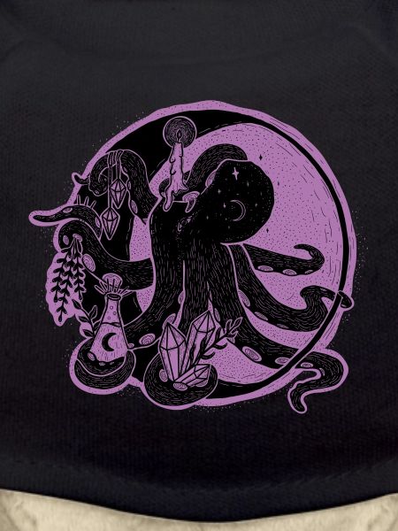 Witchy Octopus Illustration