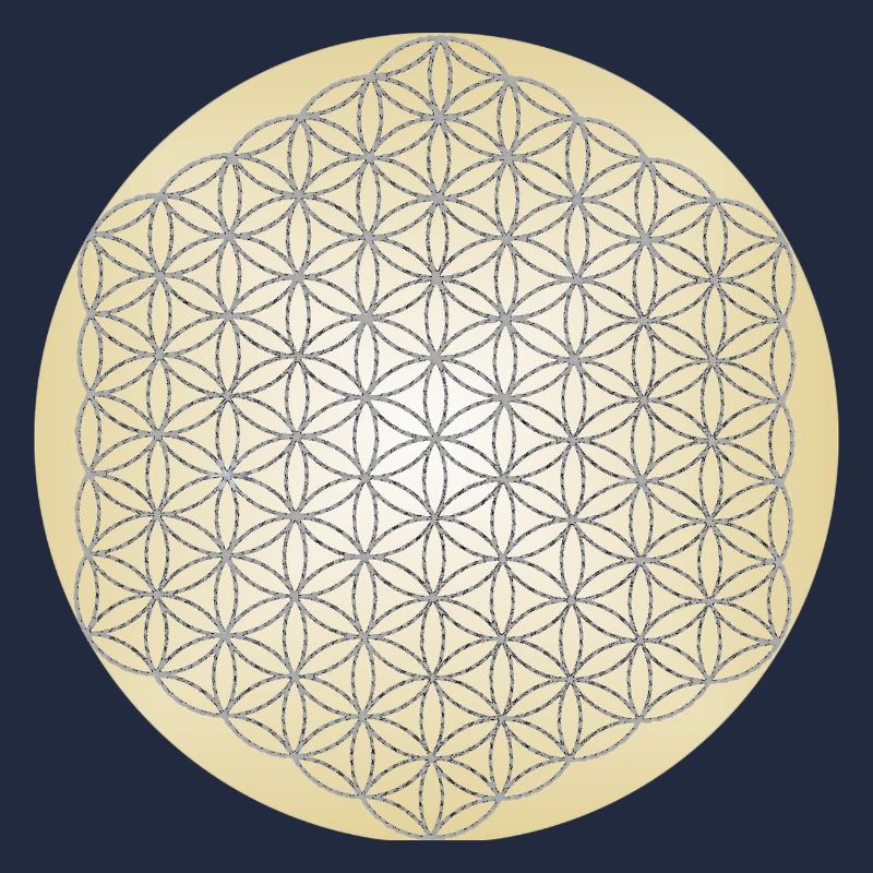 Blume des Lebens Silber - 5. Dimension - Mandala