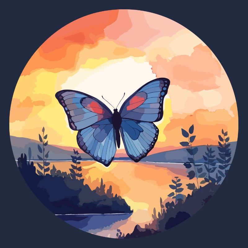 Blauer Morpho-Schmetterling