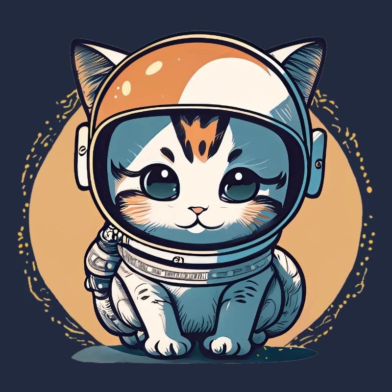 Chatstronaute mignon #10