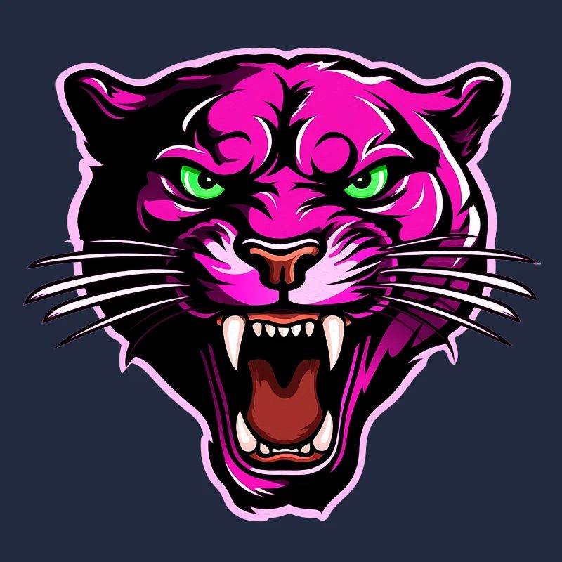 Panther Kopf Pink