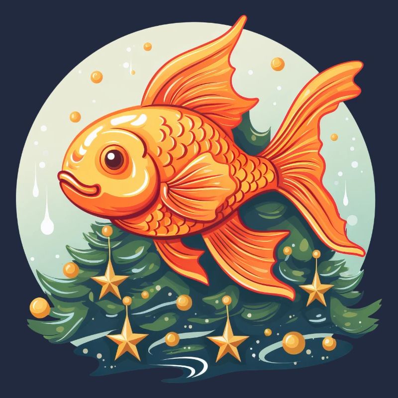 Weihnachtsbaum mit Goldfischen