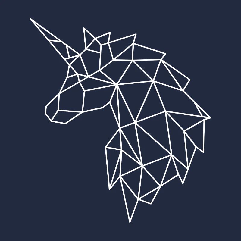 Geometric unicorn in polygon style