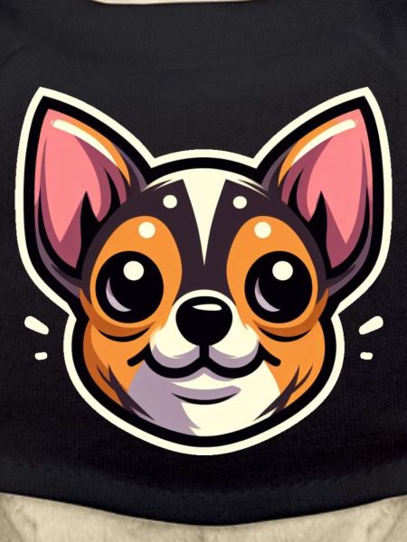 Chihuahua Dog Cartoon Head