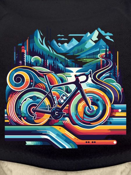 Bicycle with wavy lines
